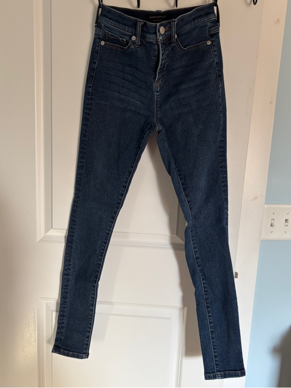 Banana Republic Factory Dark Blue Skinny High Rise Jeans